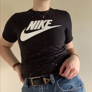 Vintage Nike Logo Tee White Black Size Small